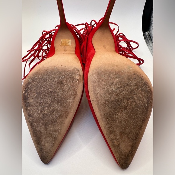 ALEXANDRE BIRMAN SUEDE FRINGE HEELS 38 - Picture 7 of 11